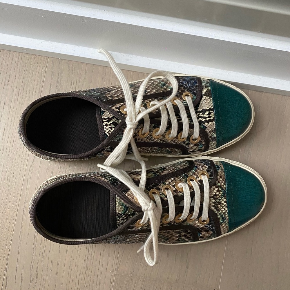 Chanel Python And Leather Cap Toe Sneaker - image 4